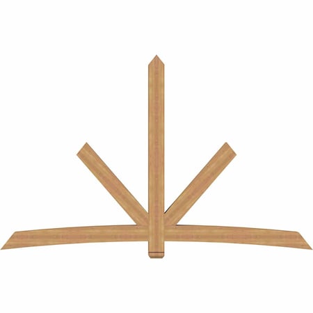 Ekena Millwork Alberta Timber Gable Bracket, Western Red Cedar, 108"W x 68"H x 5 1/2"D x 5 1/2"F, 15/12 Pitch GBW108X68X0606ALB00SWR